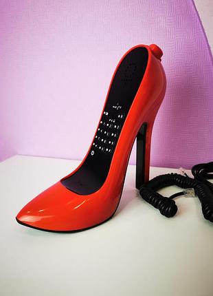 Ретро-телефон «красная туфля на шпильке» со стразами 👠✨ mybelle stiletto y2k
