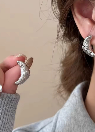 Серьги круассаны 3