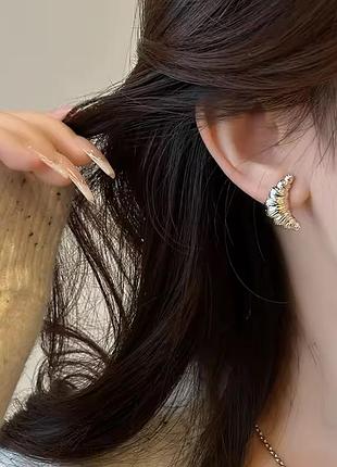 Серьги круассаны 6