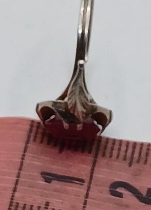 Кольцо серебро 875проба корунд 4