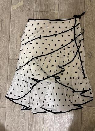 Трендова спідничка в горошок polka dot міді 2