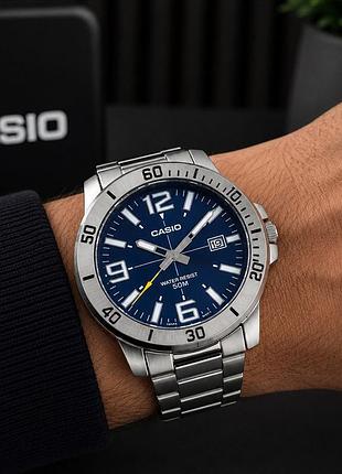 Мужские часы casio mtp-vd01d-2b 6