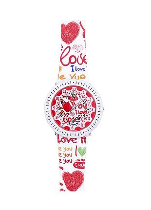Детские часы better 009 love white-red
