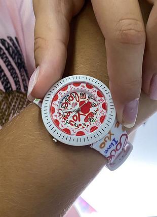 Детские часы better 009 love white-red 3
