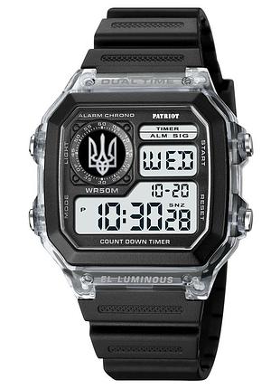 Часы наручные patriot 010bkuasi трезуб серебро black-white