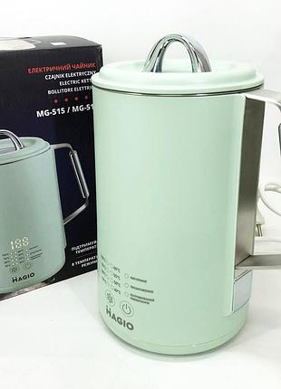 Электрочайник magio mg-515, 1.5 л, 1500 вт, с двойными стенками и регулировкой температуры
