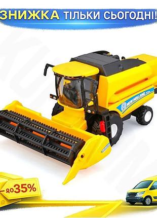 Ku автомодель зернозбиральний комбайн universal fit new holland зі жаткою для колекціонування та гри м uni2l_k