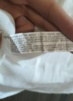 Стильна біла блузка в стилі мінімалізм від zara basic 6
