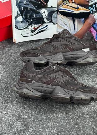 Кросівки new balance 9060 chocolate brown коричневі замшеві