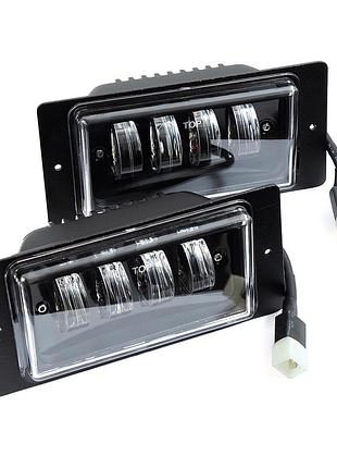 Дополнительные фары led ваз 2110-40w 4*10w без рамки линз.алюм *84*46мм ip67 mrt