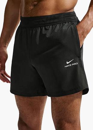 Шорти чоловічі nike pro training dri-fit 6 shorts black hv0411-010
