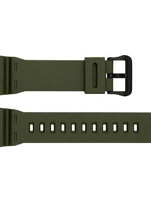 Ремешок для часов skmei 2126 army green полимерный темно-зеленый милитари