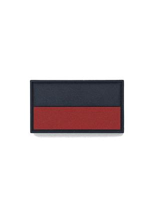 Шеврон (патч) на липучці luxyart червоно-чорний 7,5*5 см (db-018)