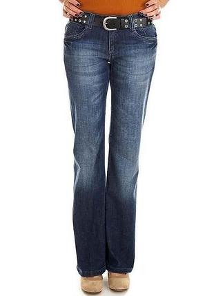 Джинси з ременем жіночі р.31-32/30 bootcut темно-сині 14008714274 тм s.oliver