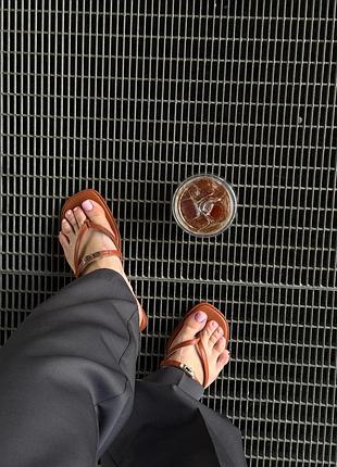 Hermes miss sandal brown