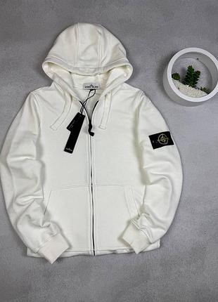 Зіп худі stone island білий