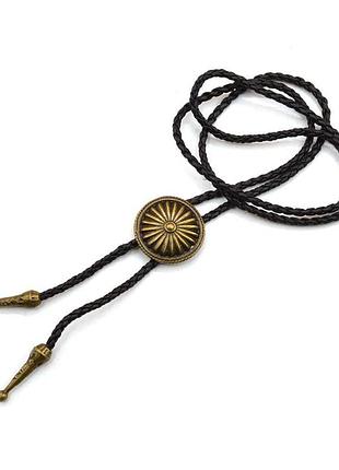 Краватка боло gofin кругла у вигляді щита bolo-52020
