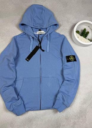 Зіп худі stone island блакитний
