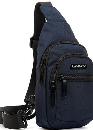 Сумка чоловіча через плече lanpad синя