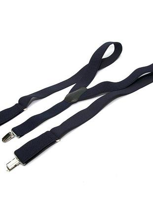 Подтяжки gofin темно-синие однотонные 3,5 см pbp-4609