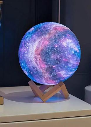 Ночник лампа сенсорный 3d космос moon-light