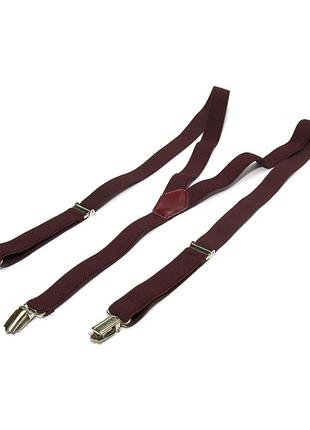 Узкие бордовые подтяжки gofin 2,5 см pbp-4675
