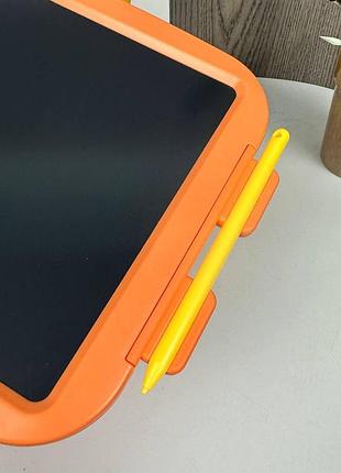 Детский планшет доска для рисования lcd медведь, планшетка для художества мишка детская 12 дюймов оранжевый 7