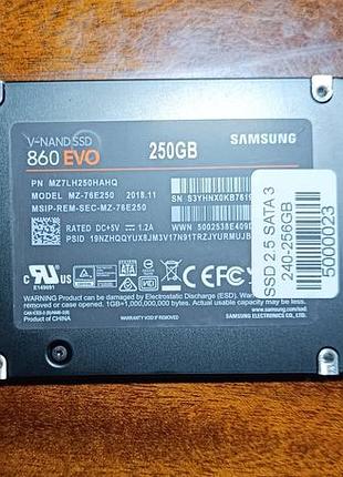 Ssd sata 2.5" 250gb samsung 860 evo mz-76e250