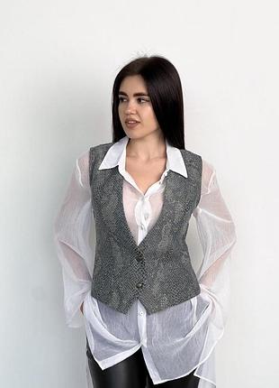 Жіночий жилет python сірий art knit 3
