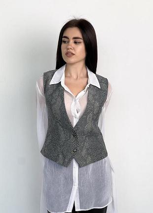Жіночий жилет python сірий art knit 6