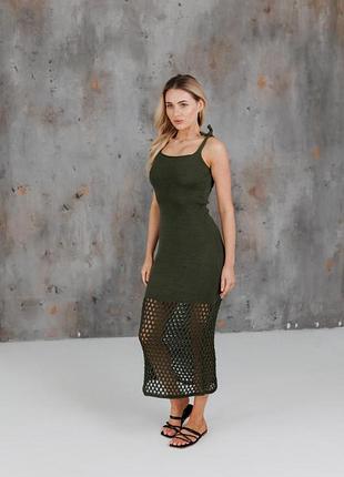 Жіноча в'язана сукня жюстін олива art knit