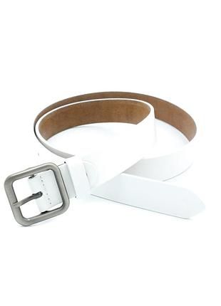 Жіночий шкіряний ремінь 2,8 х 100-115 см weatro білий kit-3cm-kozh-0017