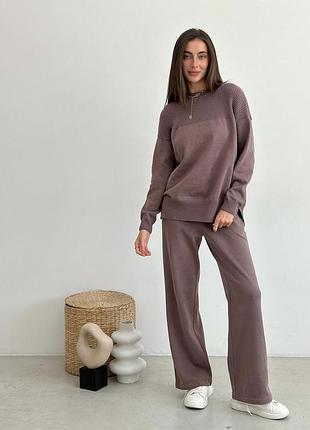 Брюки вязаные katrin шоколад art knit