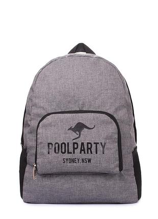 Складаний рюкзак poolparty transformer сірий