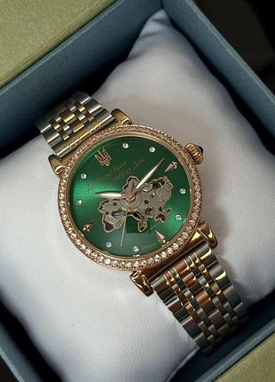 Часы наручные awarder 047 silver-gold-green 6