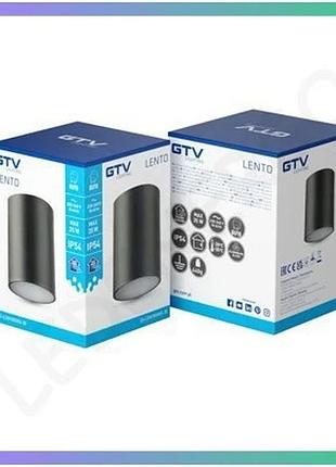 Светильник gtv lento накладной алюминиевый круглый ip54 35w графит для потолка освещение sku_oledim_os-len100okg-30