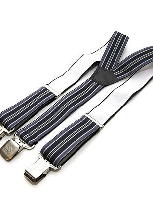 Подтяжки gofin мужские серые в полоски y образные 4 см pbm-19023