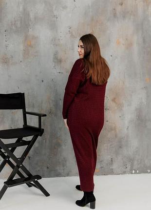 Платье бордо с люрексом андреа art knit 5