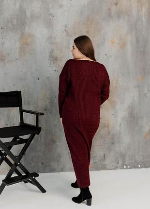 Платье бордо с люрексом андреа art knit 6
