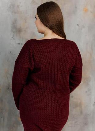 Платье бордо с люрексом андреа art knit 8