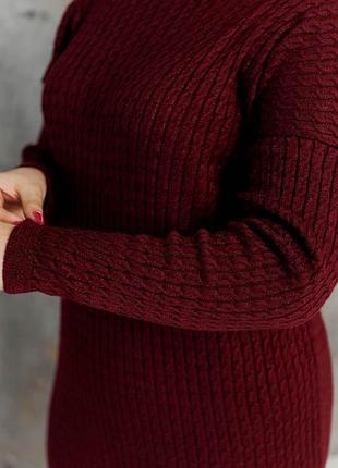 Платье бордо с люрексом андреа art knit 9