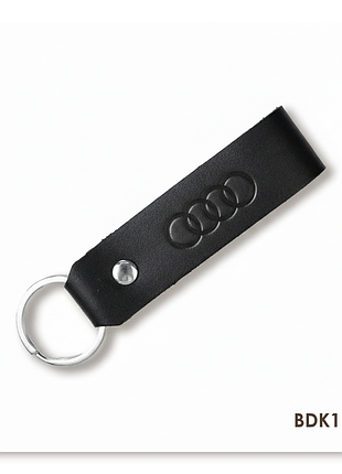 Брелок-петля для авто audi (чёрный, чистое тиснение)