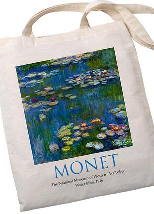 Екошопер bookopt вк4063 monet «водяні лілії» бежевий