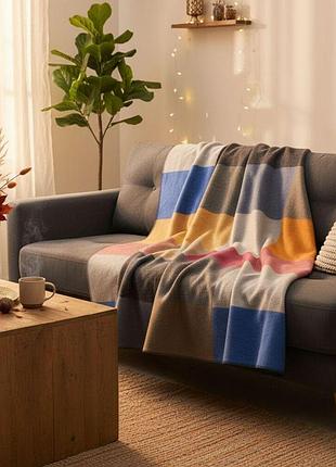 Плед покривало kassandra 150x200 см бавовняне tm ideia квадро