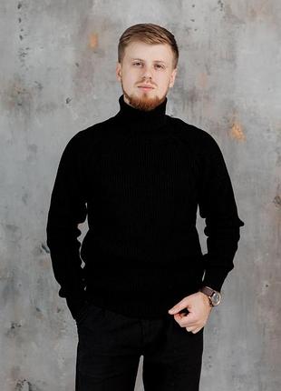Мужской гольф свитер черный art knit