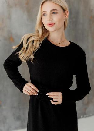 Декоративное украшение вязаный цветок черный art knit
