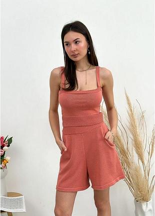 Топ в'язаний прямий joy кораловий art knit