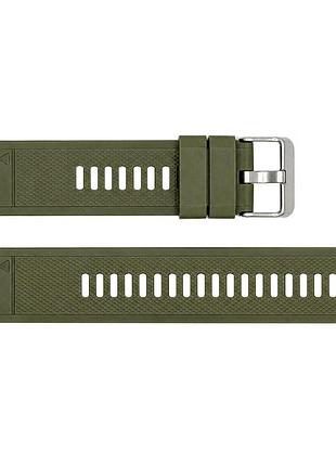 Ремешок для часов skmei 2122 army green-white силиконовый спортивный цвет хаки