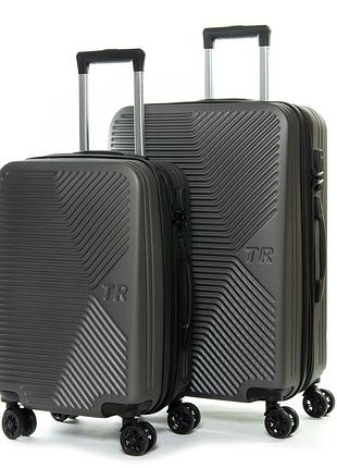 Podium дорожная чемодан 2/1 abs-пластик fashion 804 dark-grey распродажа