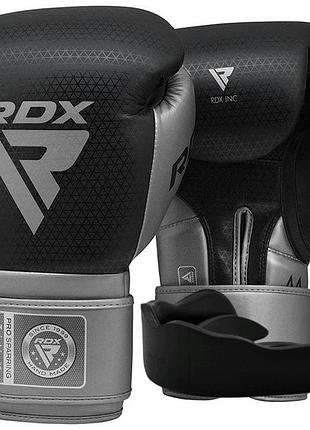 Боксерські рукавиці rdx mark pro sparring tri lira 2 silver-12 унцій (капа в комплекті)